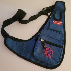 Puerto Rico Crossbody Sling Bag Shoulder Foldable Hiking Vacation Pockets NWOT